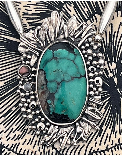 Turquoise Embrace Pendant Necklace